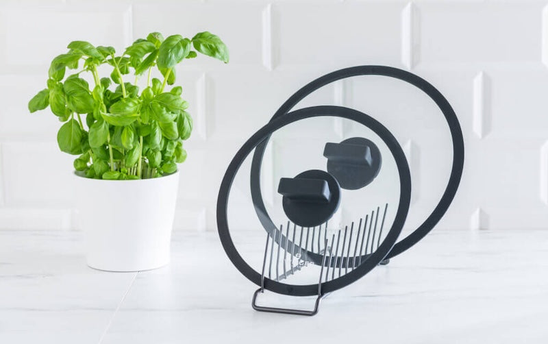 Zwieger Forte — Set di padelle antiaderenti 4 pezzi con coperchi in vetro (24/28 cm)