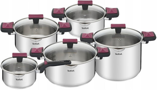 Tefal Cook & Clip pot set - pots stacked