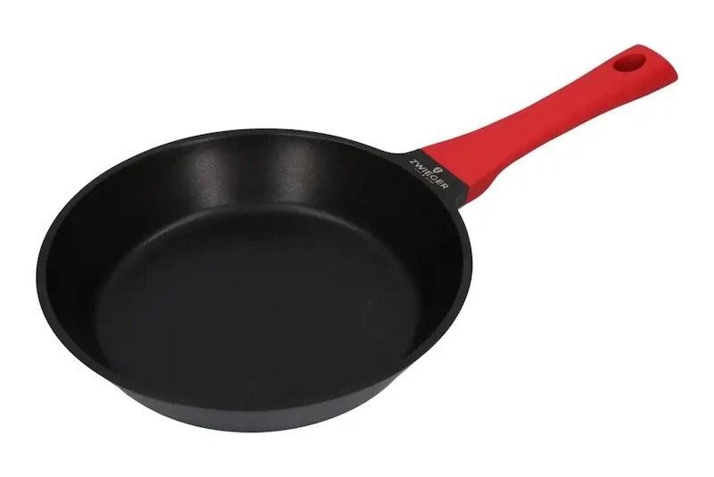 Zwieger Obsidian Topf- und Pfannenset 12-teilig aus Aluminiumdruckguss mit Glasdeckeln