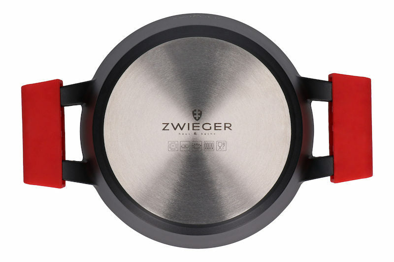 Zwieger Obsidian 8-Piece Die-Cast Aluminium Pot Set with Glass Lids