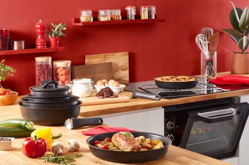 Tefal Ingenio Unlimited — 13 dalių puodų ir keptuvių rinkinys su 2 nuimamomis rankenomis