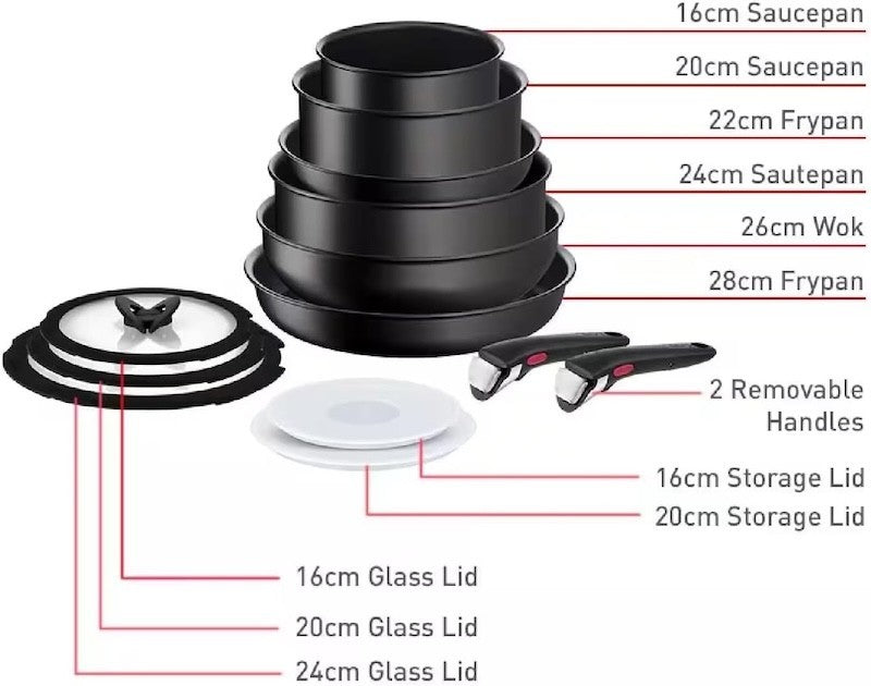 Tefal Ingenio Unlimited set - pots, pans and lids