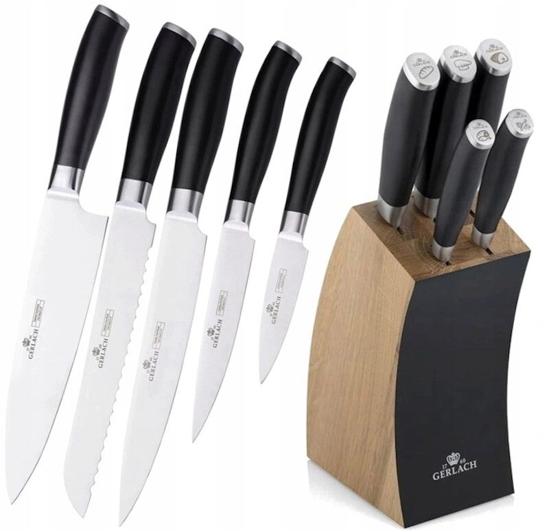 Gerlach Deco Black knife block set