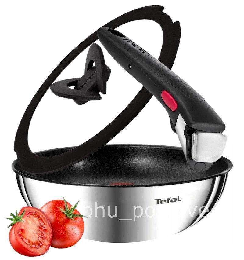 Tefal Ingenio Emotion wok 26 cm with glass lid and handle