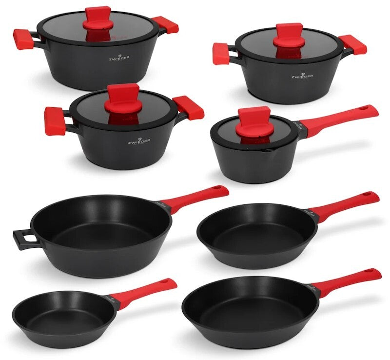 Zwieger Obsidian 12-piece pot and pan set
