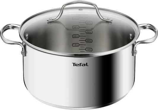 Tefal Infinite pot set - both pots with glass lids