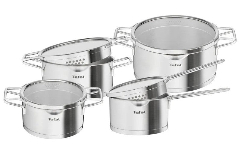 Tefal Nordica 8-piece stainless steel pot set