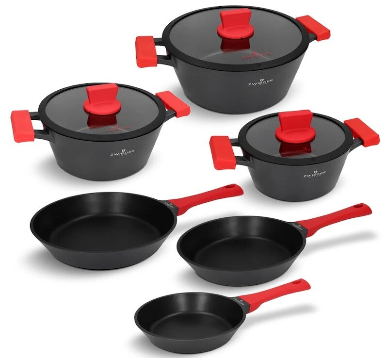 Zwieger Obsidian 9-piece pot and pan set