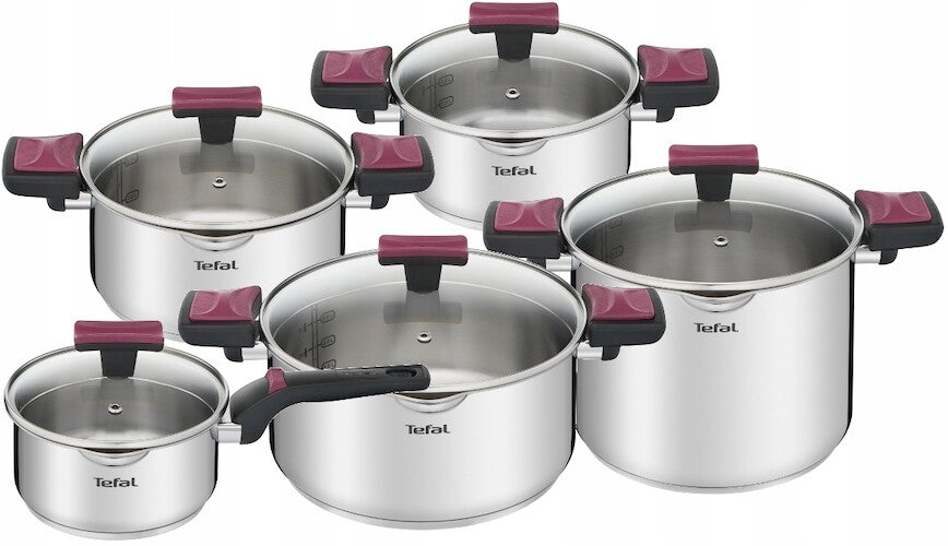 Tefal Cook & Clip pot set - pots stacked