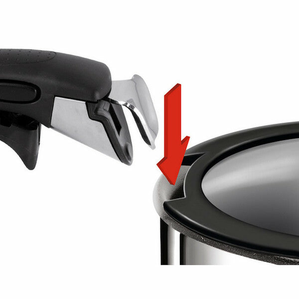 Tefal Ingenio glass lids - foldable handle detail
